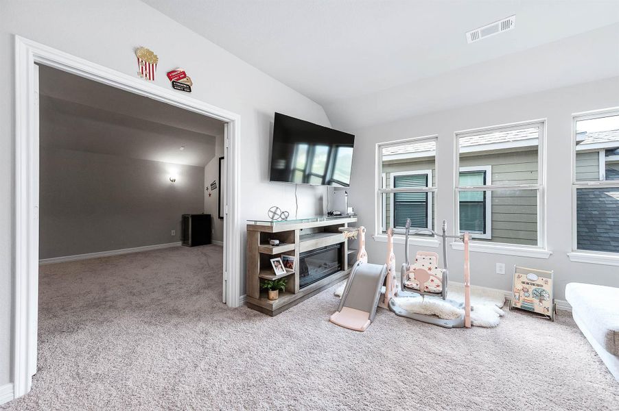 Furnished interior view inside a new home in Sunterra 60ft, Katy (Image 9). Furnished interior view inside a new home in Sunterra 60ft, Katy (Image 9).