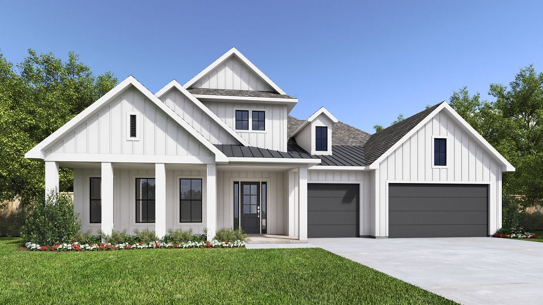 Representative exterior photo of a completed home built from the 3745MC by MasterCraft Builder Group in SilverLeaf, St. Augustine, FL (Image 7). Representative exterior photo of a completed home built from the 3745MC by MasterCraft Builder Group in SilverLeaf, St. Augustine, FL (Image 7).