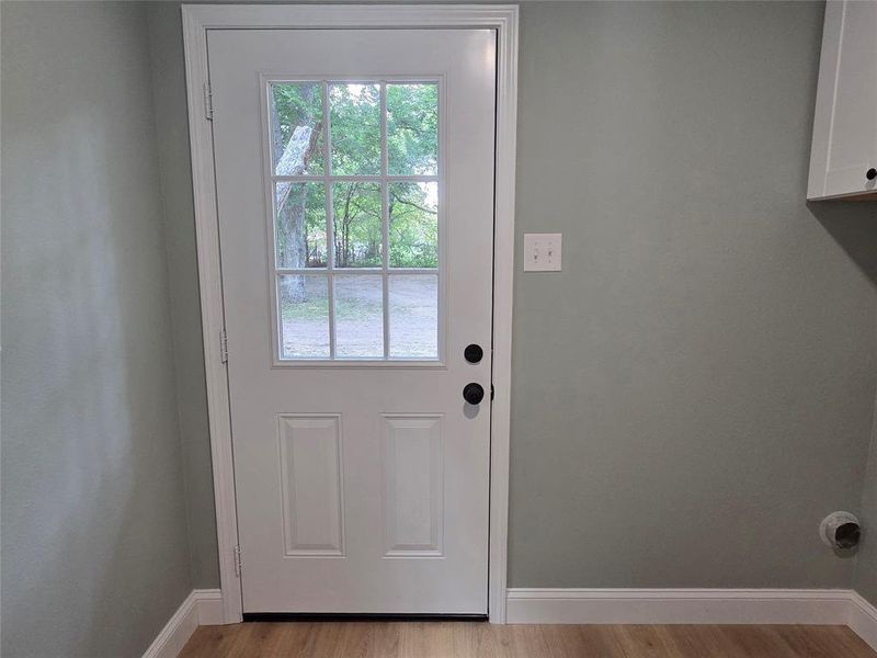 Back Door out of Utility Room. Back Door out of Utility Room.