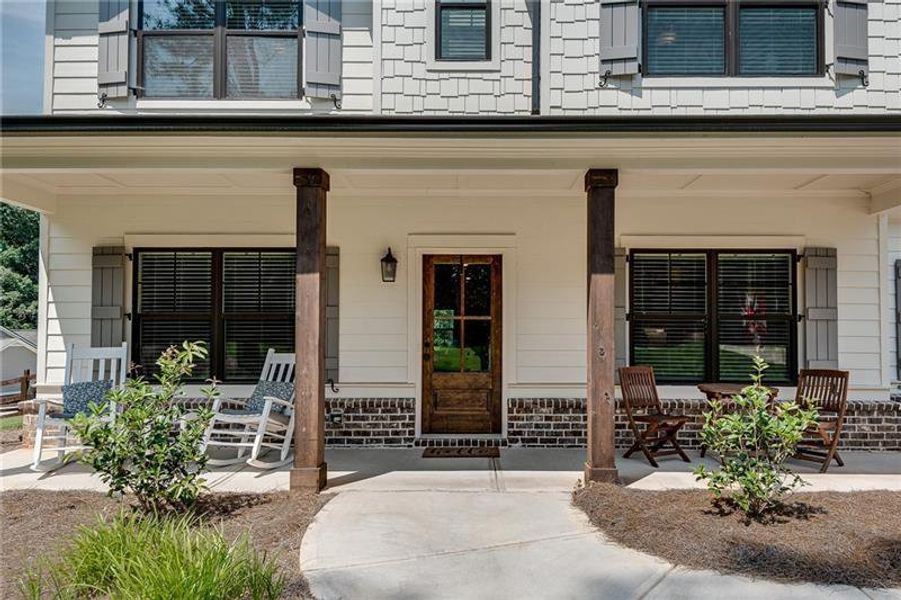 Exterior details and patio area of a home in Alcovy Station, Covington (Image 26).