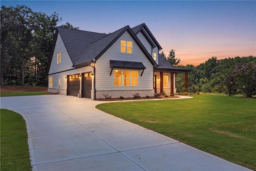Front exterior of a new home in , Lula, GA, highlighting curb appeal (Image 33). Front exterior of a new home in , Lula, GA, highlighting curb appeal (Image 33).