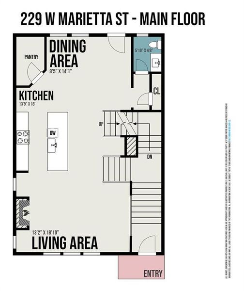 2D floor plan layout of this home in , Canton, GA (Image 4).