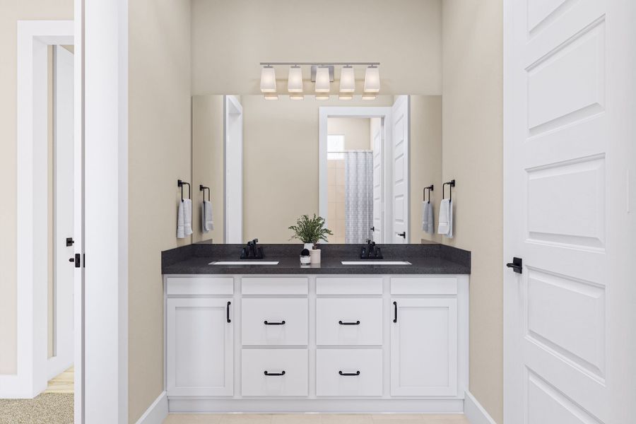 Furnished interior view inside a new home in Dunham Pointe, Cypress (Image 6).