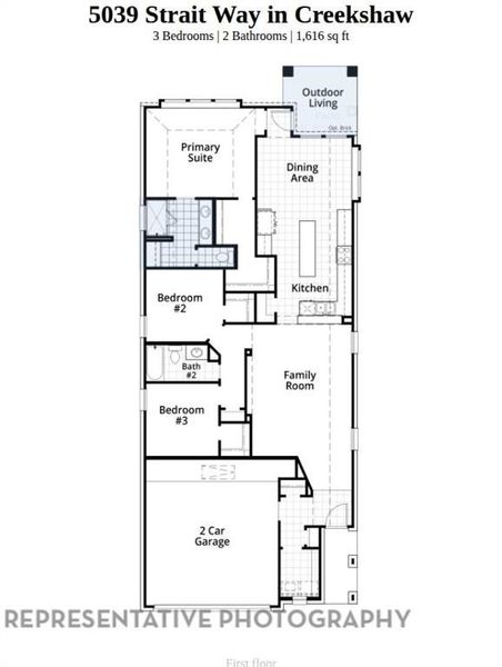 2D floor plan layout of this home in Creekshaw, Royse City, TX (Image 2). 2D floor plan layout of this home in Creekshaw, Royse City, TX (Image 2).