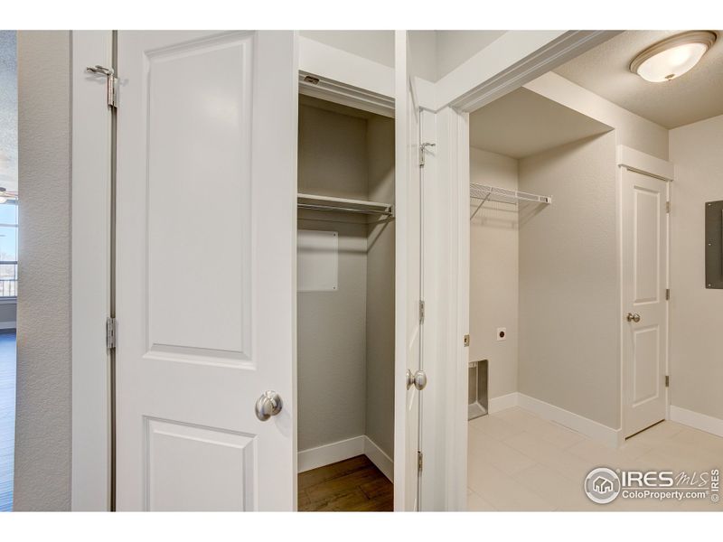 Entry closet and laundry room