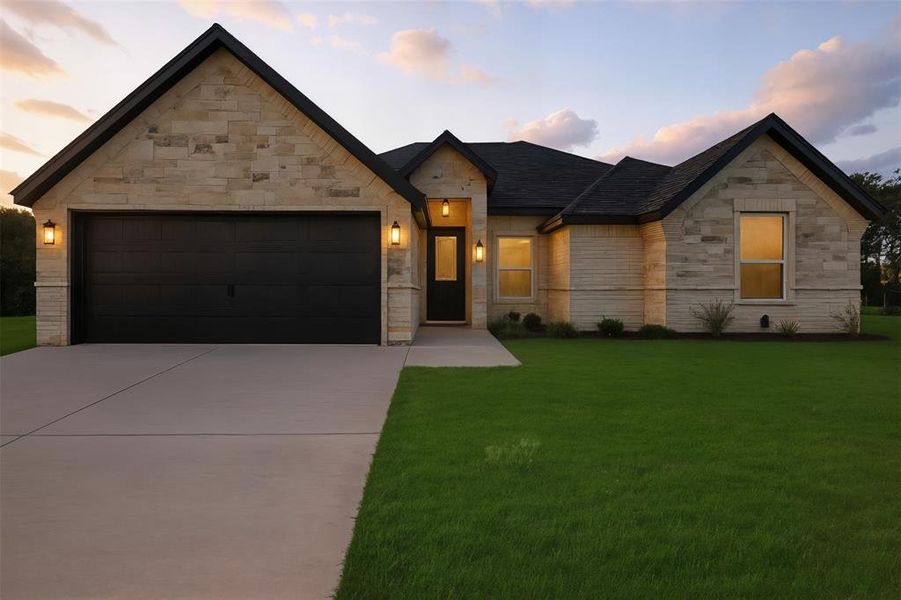 Front exterior of a new home in , Tolar, TX, highlighting curb appeal (Image 2). Front exterior of a new home in , Tolar, TX, highlighting curb appeal (Image 2).