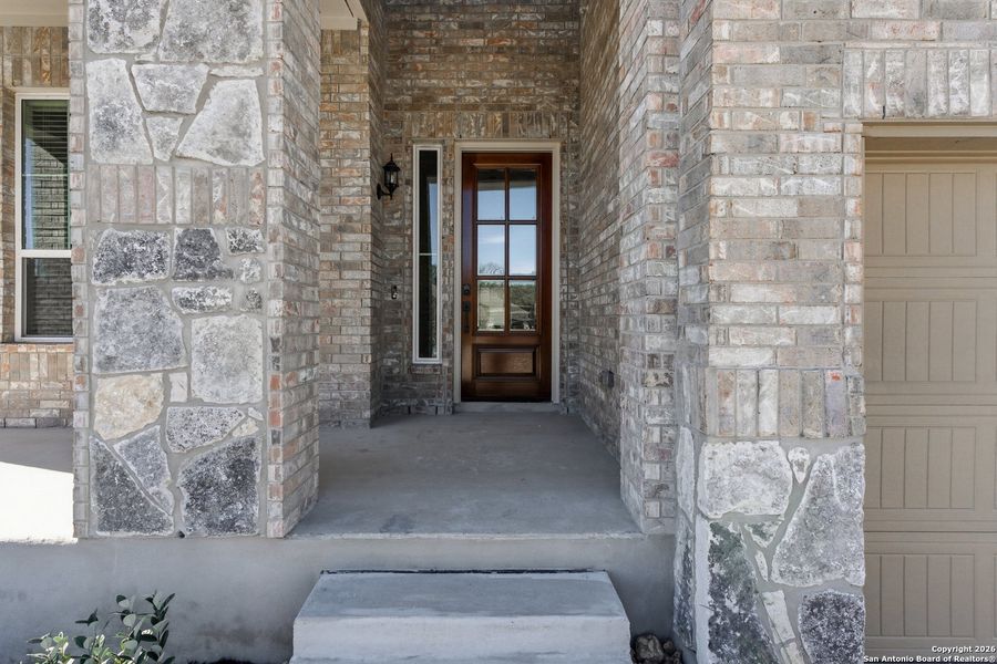 Exterior details and patio area of a home in Buffalo Crossing, Cibolo (Image 27).
