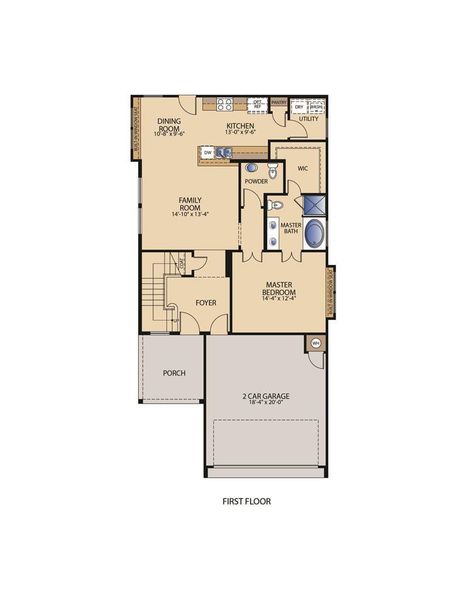 2D floor plan layout of this home in Crosswinds, Kyle, TX (Image 4). 2D floor plan layout of this home in Crosswinds, Kyle, TX (Image 4).