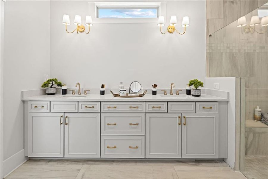 Furnished interior view inside a new home in Soleil Belmont Park, Canton (Image 29).