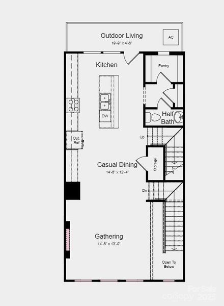 Main Floor Plan - Structural options added include: first floor guest suite, modern fireplace in gathering room, ledge in owner's shower