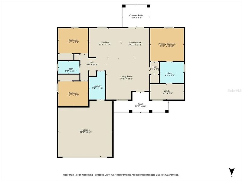 2D floor plan layout of this home in , Inverness, FL (Image 3).