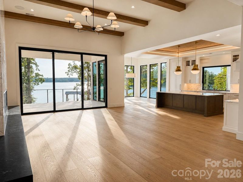 Expansive open floorpan flooded with natural light Expansive open floorpan flooded with natural light