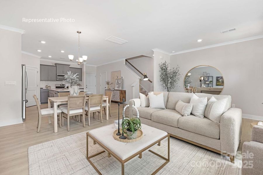 Furnished interior view inside a new home in Sanctuary at Southgate, Indian Trail (Image 6).