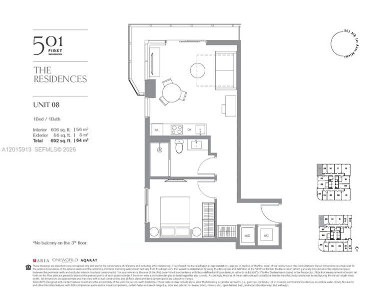 2D floor plan layout of this home in , Miami, FL (Image 4).