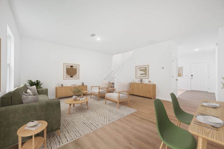 Representative furnished interior of a home built from the Brooke by Ashton Woods in Middleton Farms, Middlesex (Image 3).
