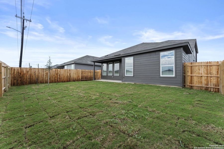 Exterior details and patio area of a home in Voss Farms, New Braunfels (Image 4).