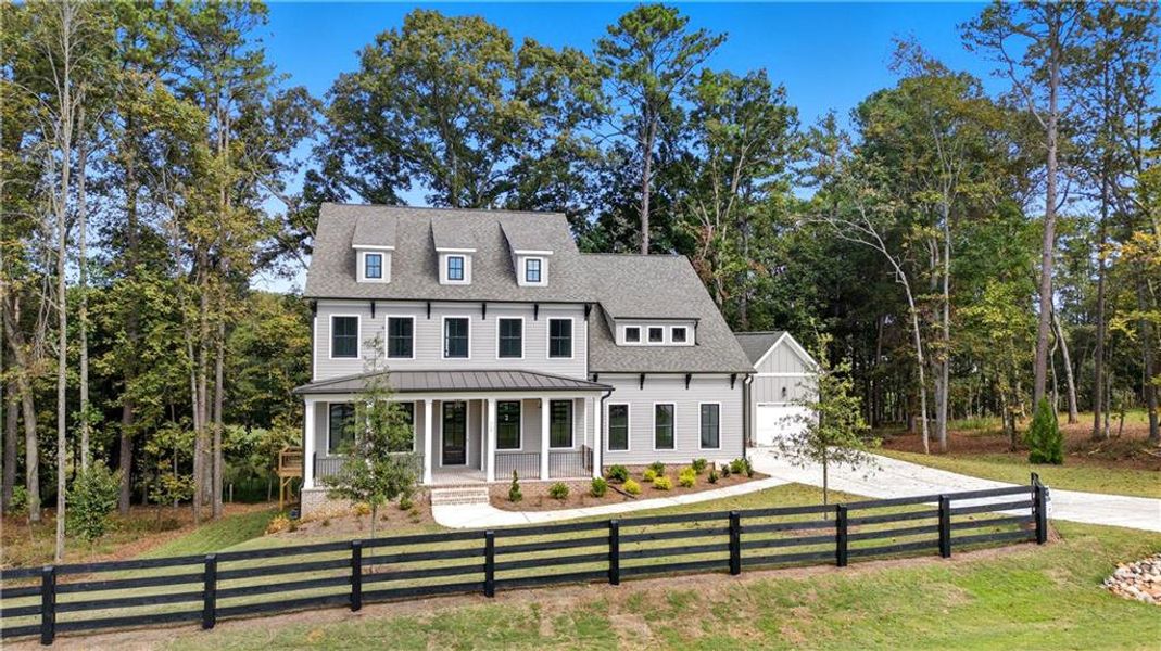 Front exterior of a new home in , Canton, GA, highlighting curb appeal (Image 26).