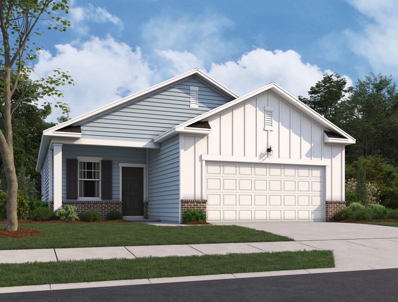 Representative exterior photo of a completed home built from the Falcon by Starlight Homes in Bryson's Ridge - New Homes in Spring Hope, NC, Spring Hope, NC (Image 2). Representative exterior photo of a completed home built from the Falcon by Starlight Homes in Bryson's Ridge - New Homes in Spring Hope, NC, Spring Hope, NC (Image 2).