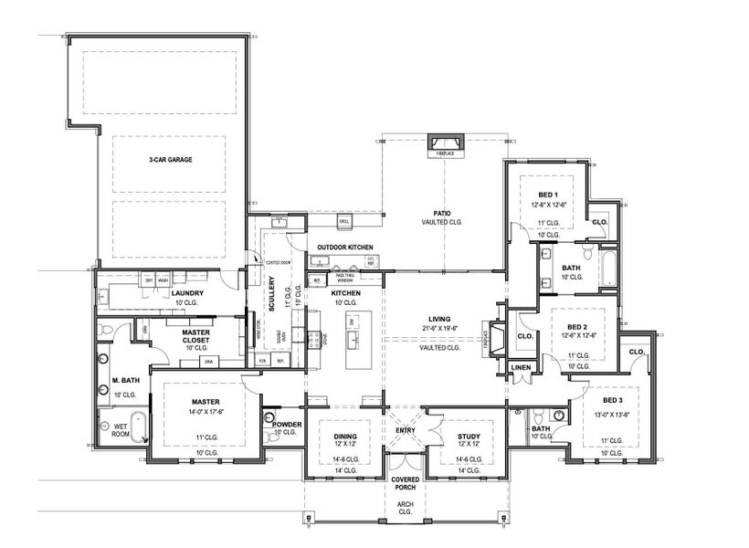 2D floor plan layout of this home in , Bryan, TX (Image 3).