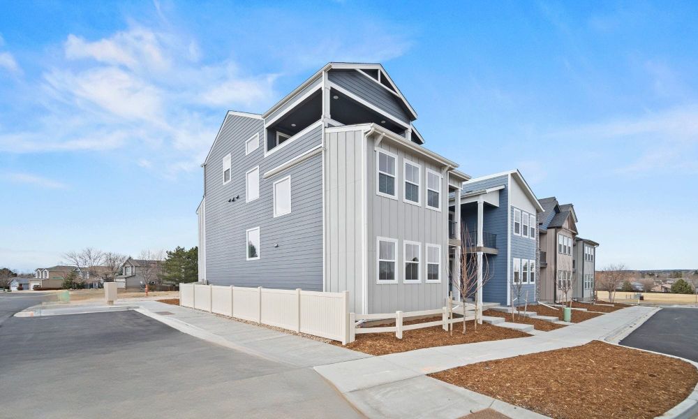 Front exterior of a new home in Pony Park, Colorado Springs, CO, highlighting curb appeal (Image 20). Front exterior of a new home in Pony Park, Colorado Springs, CO, highlighting curb appeal (Image 20).