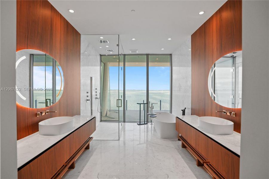 Furnished interior view inside a new home in , Miami (Image 9).