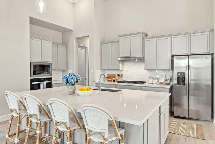 Furnished interior view inside a new home in Coastal Point, League City (Image 5).