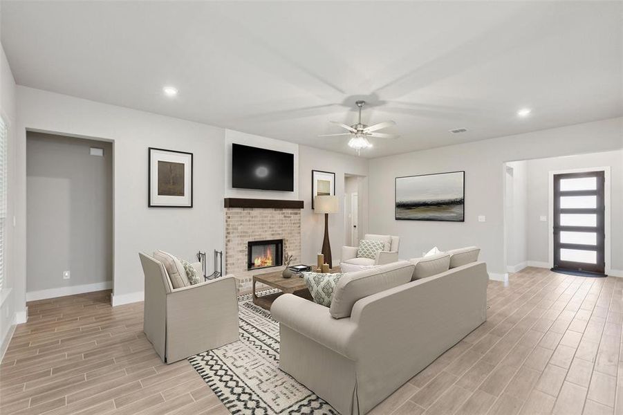 Furnished interior view inside a new home in Willow Vista Estates, Saginaw (Image 11). Furnished interior view inside a new home in Willow Vista Estates, Saginaw (Image 11).