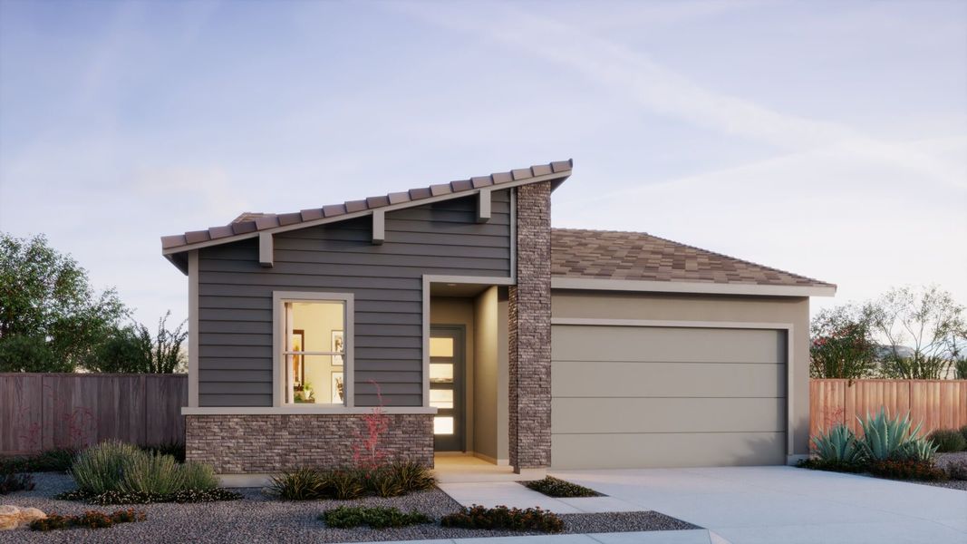 Representative exterior photo of a completed home built from the Ginger by Mattamy Homes in Saguaro Reserve II, Marana, AZ (Image 16).