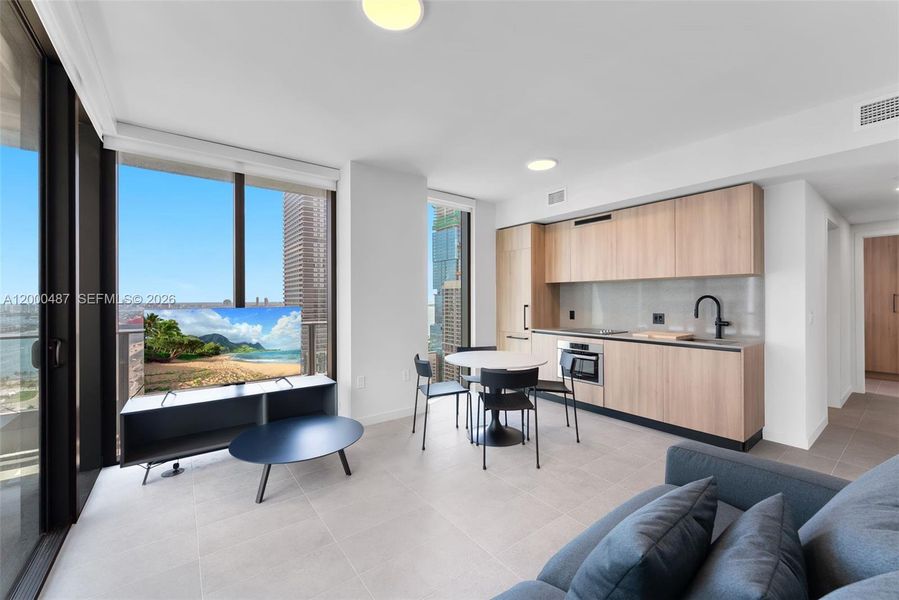 Furnished interior view inside a new home in , Miami (Image 6).