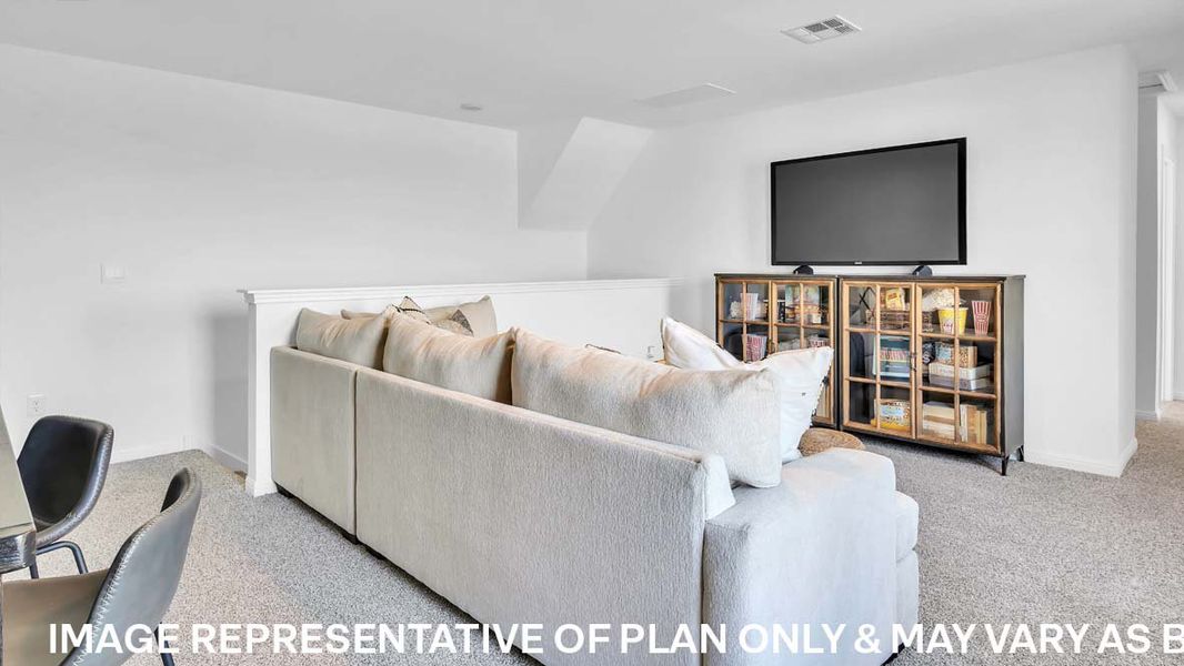 Furnished interior view inside a new home in Trails at Wildhorse, Austin (Image 15).