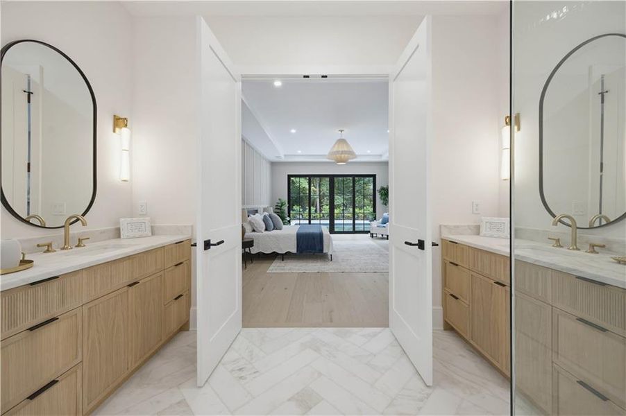Furnished interior view inside a new home in , Atlanta (Image 14).