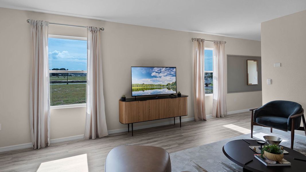 Furnished interior view inside a new home in Harmony at Lake Eloise, Winter Haven (Image 13).