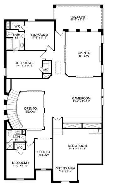 2D floor plan layout of this home in Trinity Estates, Benbrook, TX (Image 3). 2D floor plan layout of this home in Trinity Estates, Benbrook, TX (Image 3).