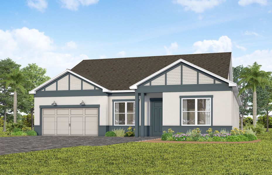 Representative exterior photo of a completed home built from the Merlot by Pulte Homes in Lakehaven Estates, Clermont, FL (Image 2). Representative exterior photo of a completed home built from the Merlot by Pulte Homes in Lakehaven Estates, Clermont, FL (Image 2).