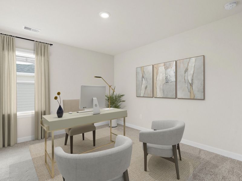 Customize a secondary bedroom as a private home office.