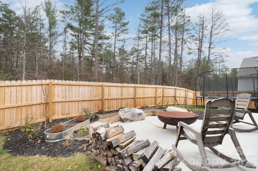Recently Added Privacy Fence with Woods Access