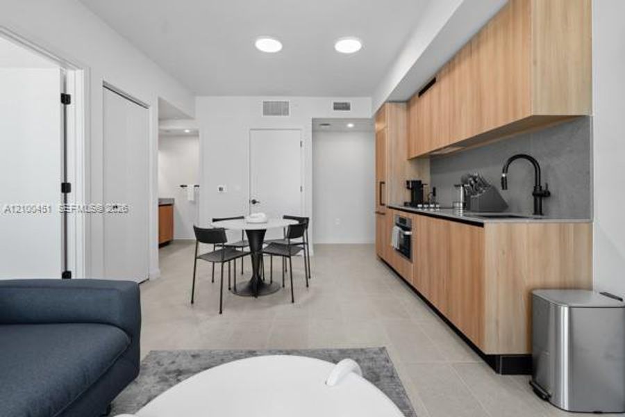 Furnished interior view inside a new home in , Miami (Image 19). Furnished interior view inside a new home in , Miami (Image 19).