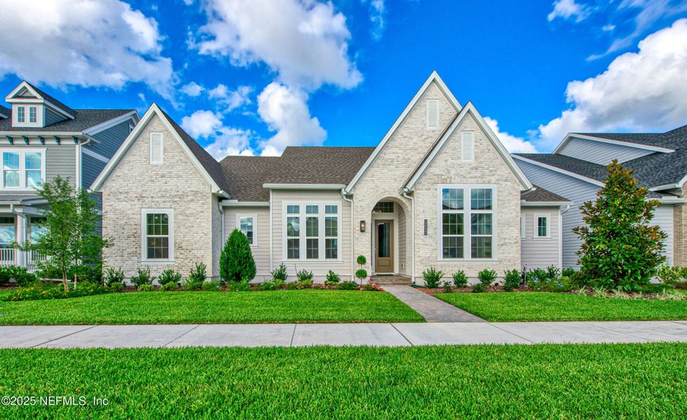 Front exterior of a new home in Seven Pines, Jacksonville, FL, highlighting curb appeal (Image 2).