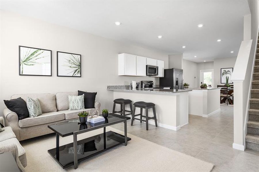 Furnished interior view inside a new home in Edison Pointe, Daytona Beach (Image 2).