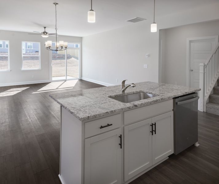 Representative furnished interior of a home built from the The Ivory by Cothran Homes in Holly Ridge, Greenville (Image 9).