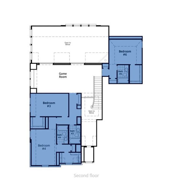 2D floor plan layout of this home in Star Trail: 65ft. lots, Prosper, TX (Image 2). 2D floor plan layout of this home in Star Trail: 65ft. lots, Prosper, TX (Image 2).