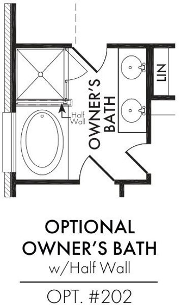 Master Bath – Tub Shower 1/2 Wall Master Bath – Tub Shower 1/2 Wall