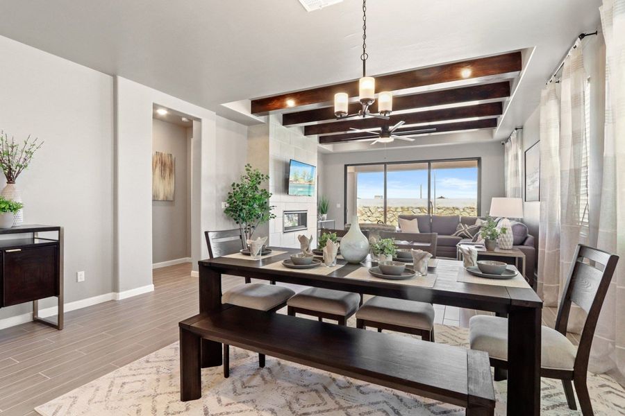 Representative furnished interior of a home built from the Pershing by Hakes Brothers in Paseo Del Este, El Paso (Image 18).