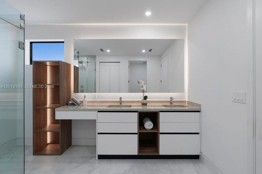 Furnished interior view inside a new home in , Miami (Image 8).