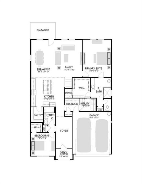 2D floor plan layout of this home in Madero, Haslet, TX (Image 3).
