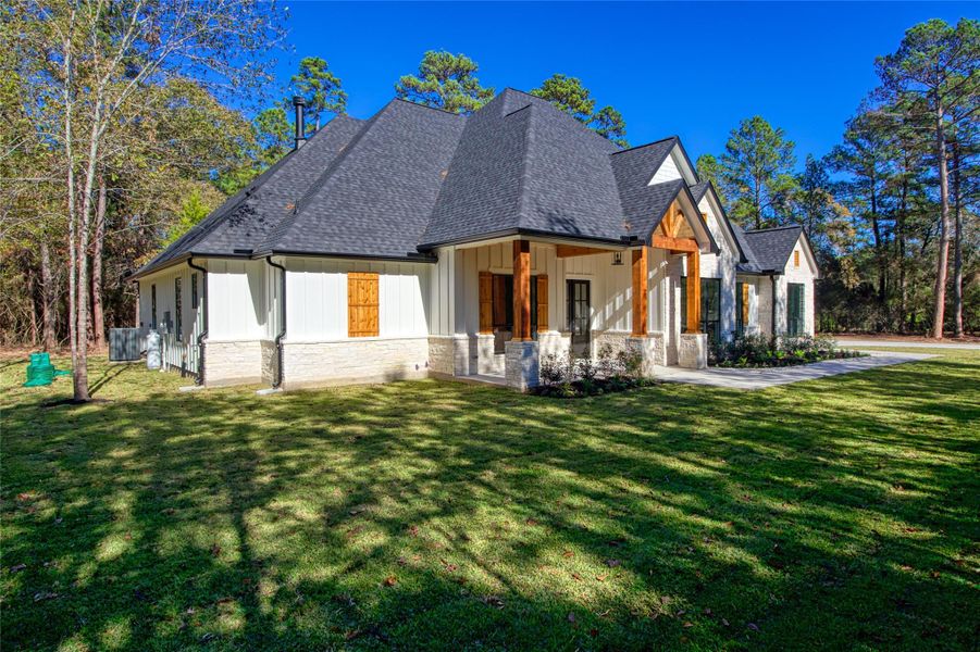 Exterior details and patio area of a home in , Plantersville (Image 3). Exterior details and patio area of a home in , Plantersville (Image 3).