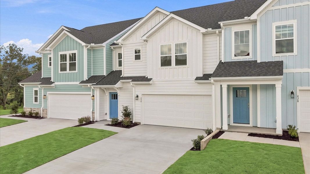 Front exterior of a new home in Village at Midway, Anderson, SC, highlighting curb appeal (Image 22). Front exterior of a new home in Village at Midway, Anderson, SC, highlighting curb appeal (Image 22).