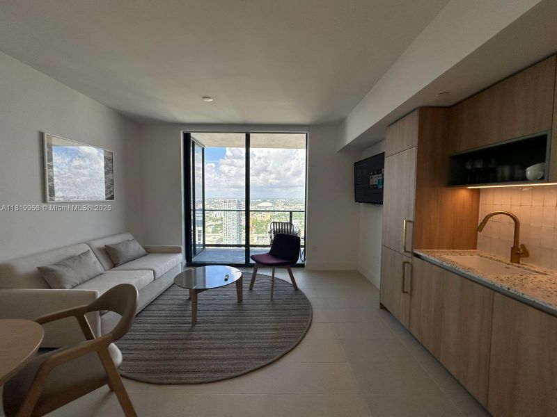 Furnished interior view inside a new home in , Miami (Image 11).