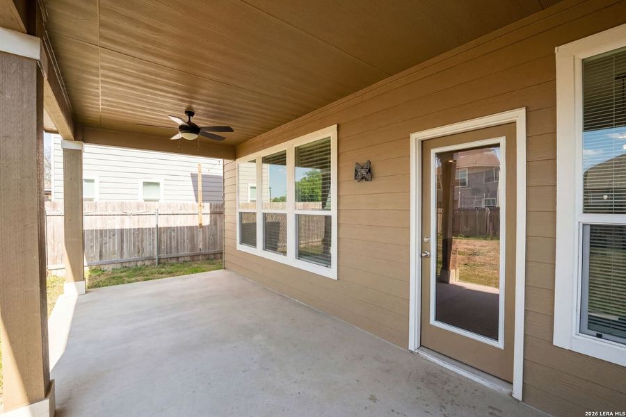 Exterior details and patio area of a home in Berry Springs, Georgetown (Image 4).