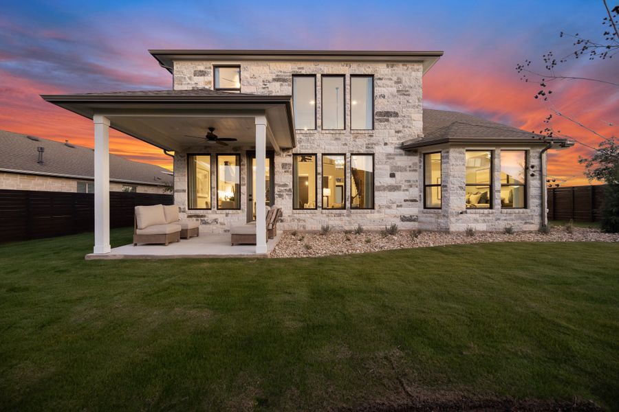 Exterior details and patio area of a home in Provence 50', Austin (Image 31).